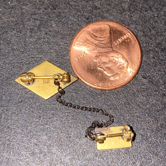 MACO GF Gold Filled ATB LIU Sigma Fraternity Sorority Pin VINTAGE - Picture 5 of 5